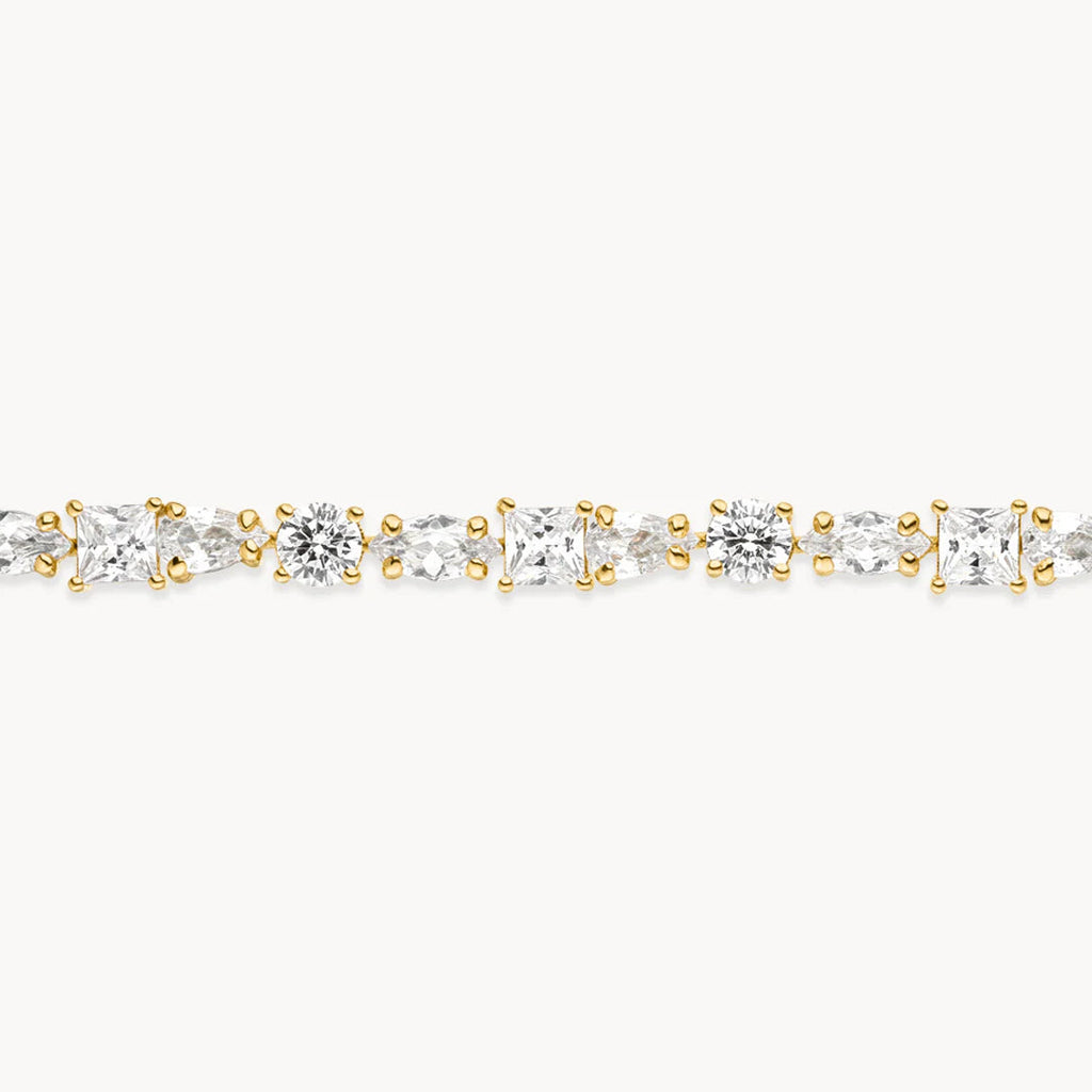 Lumière Round Brilliant Lab Grown Diamond Tennis Bracelet in 18K Yellow Gold My Store