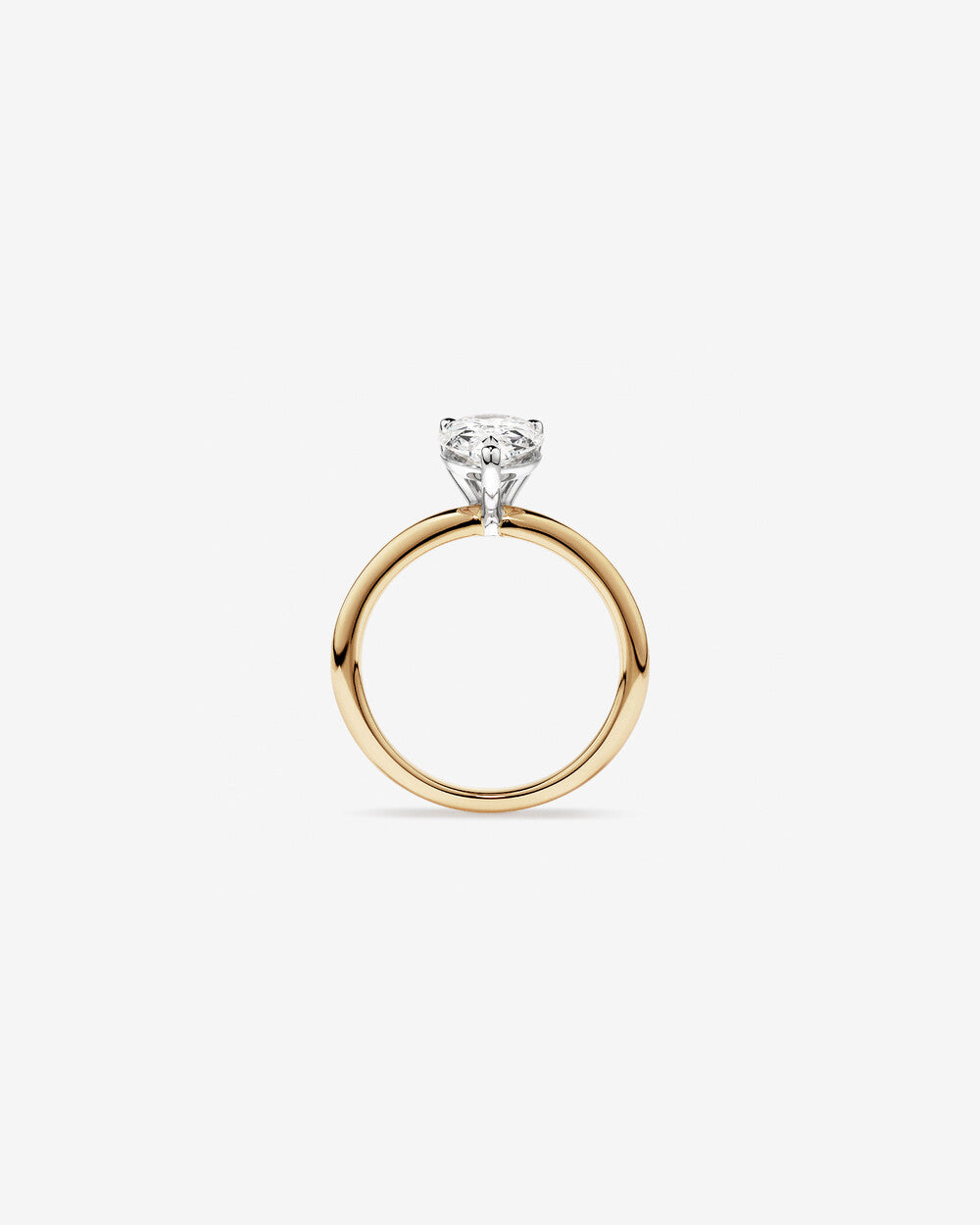 Aurora Pear Solitaire Diamond Ring in Yellow Gold