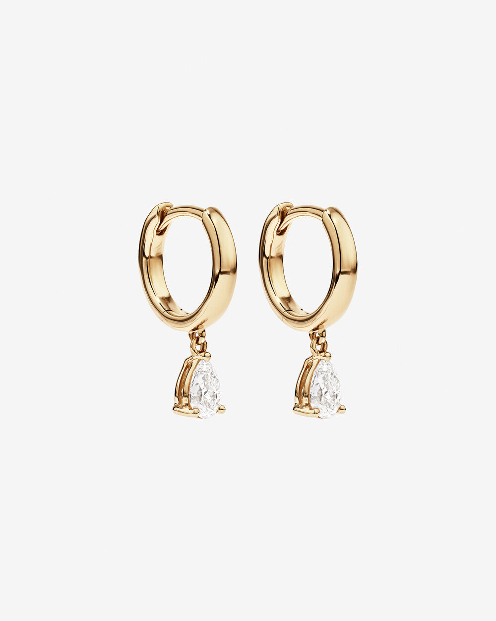 Grace Pear Cut Lab Grown Diamond Drop Earrings in 9K Yellow Gold My Store