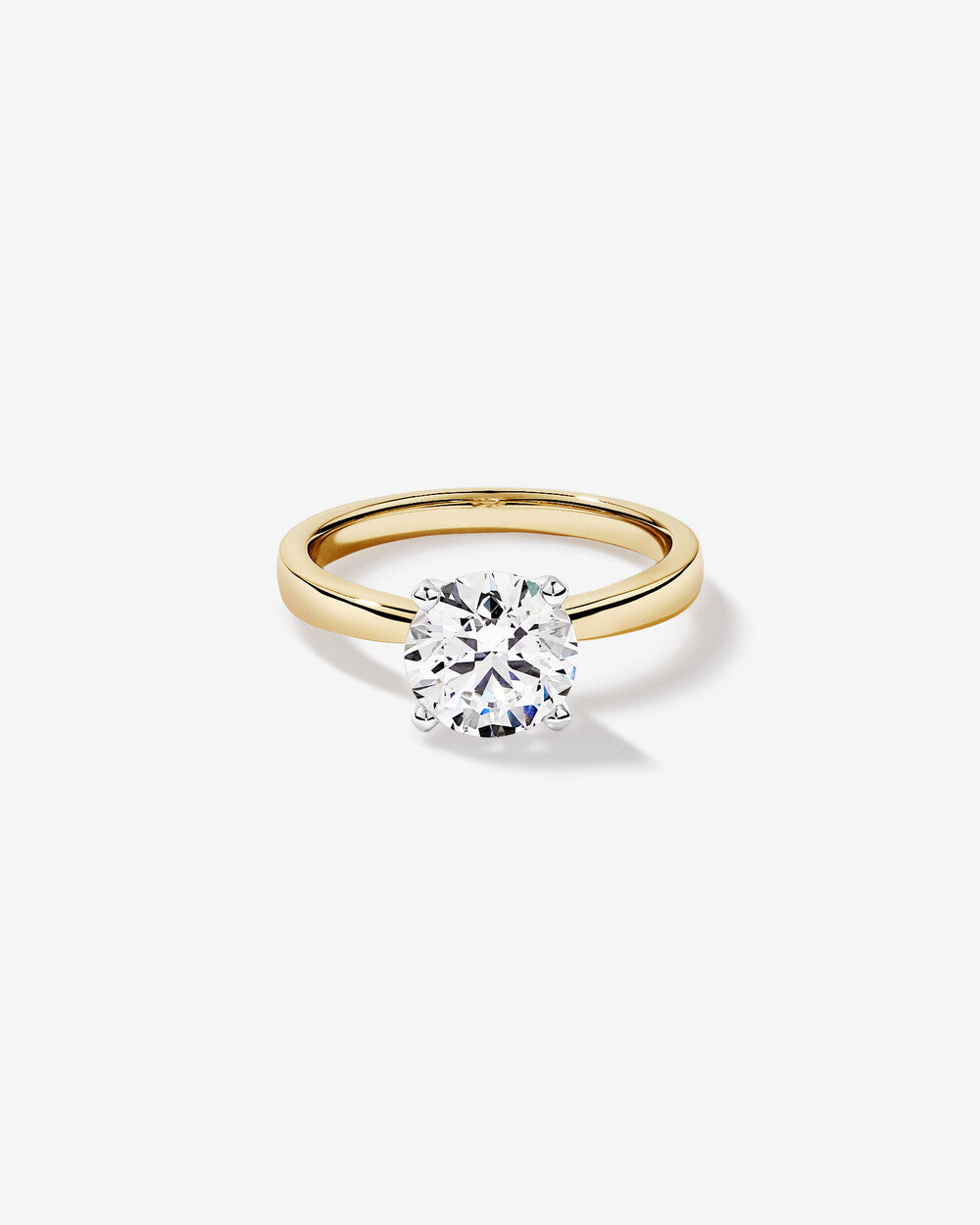 Eternal Radiance Round Solitaire Diamond Ring in Yellow Gold