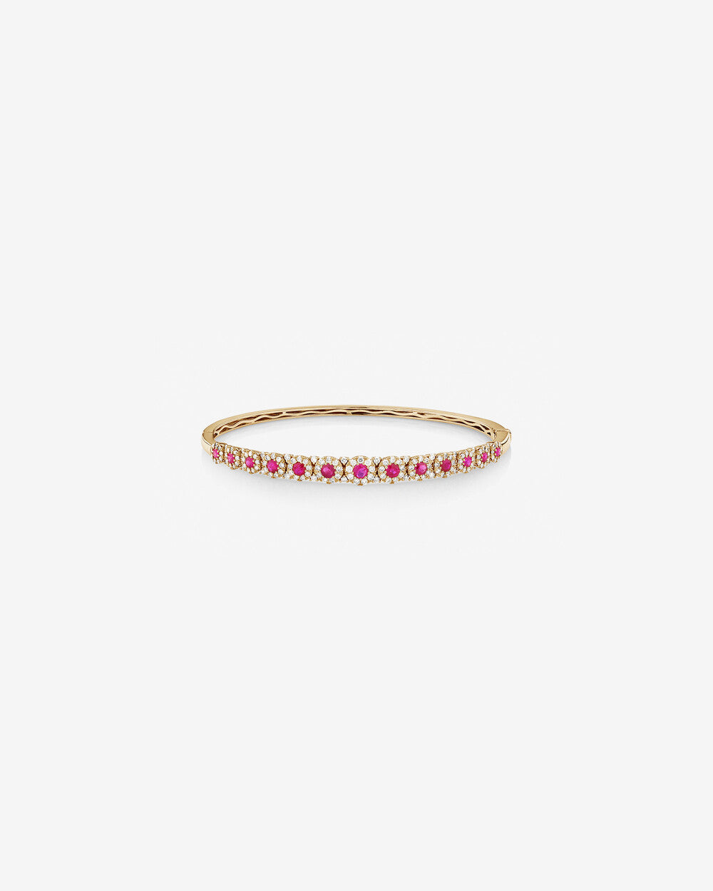 Arc Ruby Bangle Bracelet in 9K Yellow Gold My Store