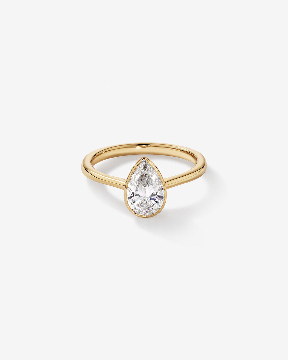 Aurora Pear-Bezel Lab Diamond Ring