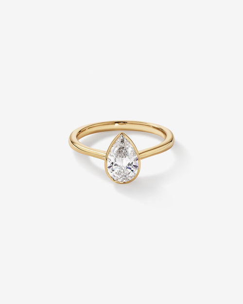 Aurora Pear-Bezel Lab Diamond Ring