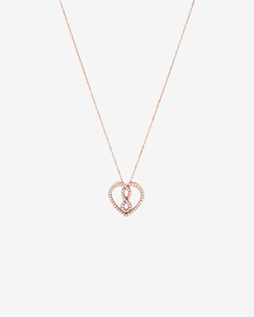 Amour Heart Cut Lab Grown Diamond Pendant Necklace in 18K Yellow Gold My Store