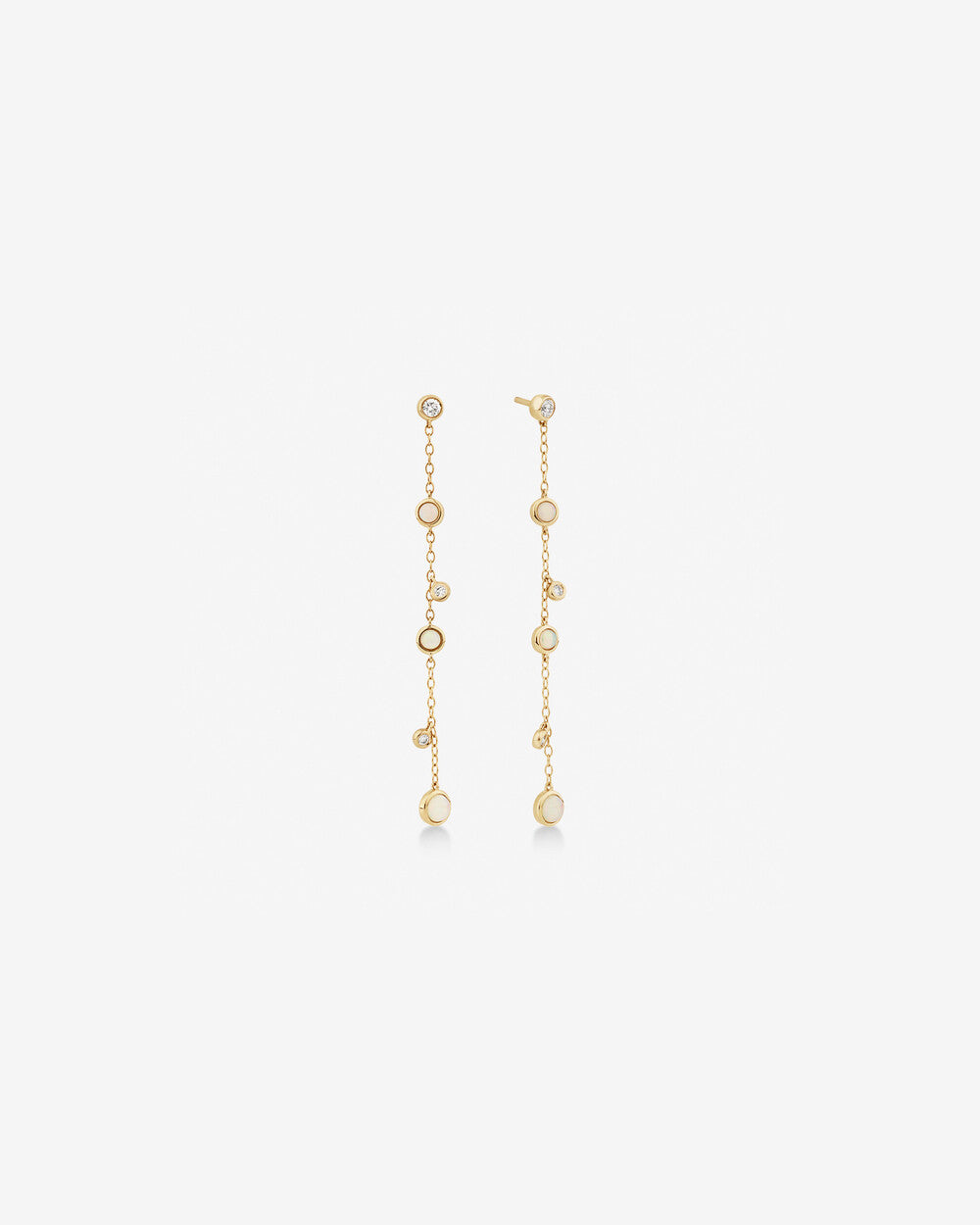 Cascade Lab Grown Diamond Drop Earrings in 18K Yellow Gold My Store