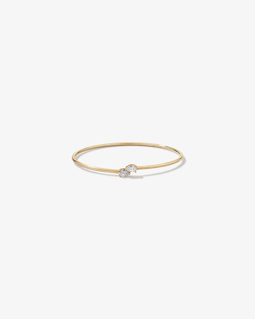 Reverie Oval Cut Lab Grown Diamond Bangle Bracelet in 9K Yellow Gold My Store