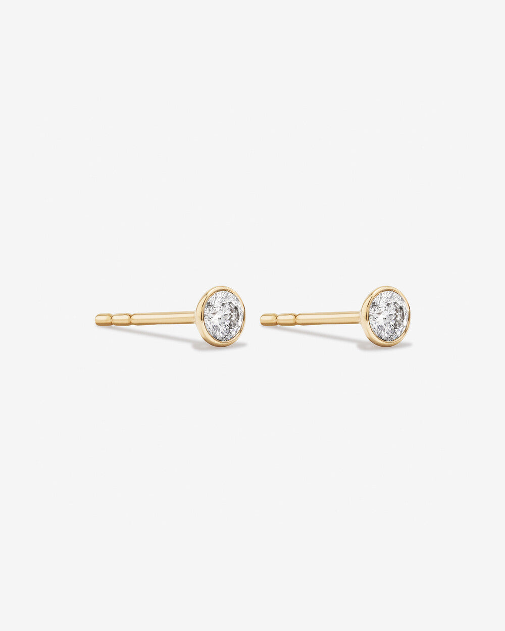 Lumière Round Brilliant Lab Grown Diamond Stud Earrings in 18K Yellow Gold My Store