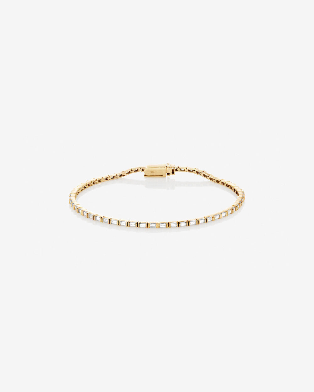 Clarté Baguette Cut Lab Grown Diamond Tennis Bracelet in 9K Yellow Gold My Store