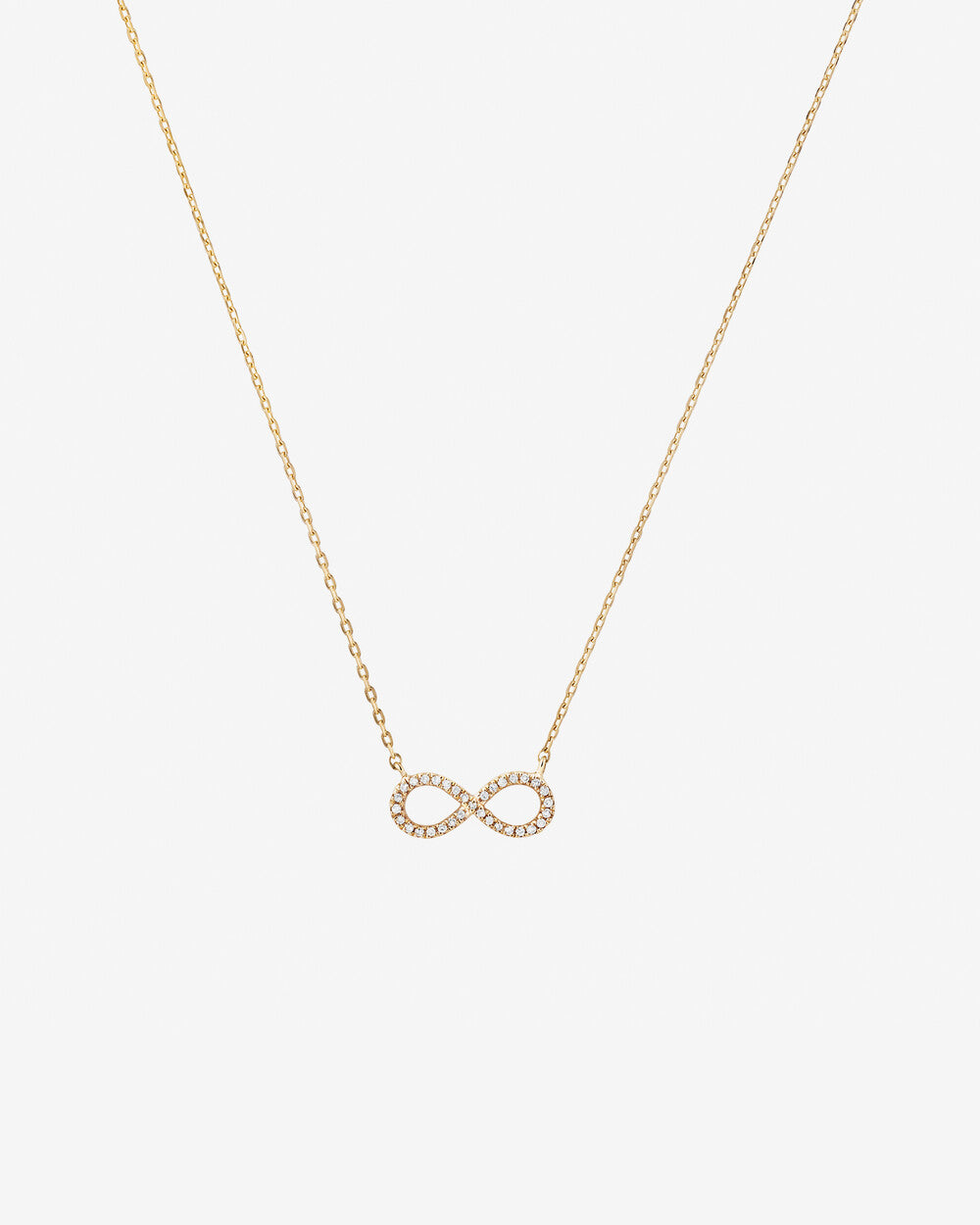 Infinity Lab-Grown Diamond Pendant Necklace in Rose Gold
