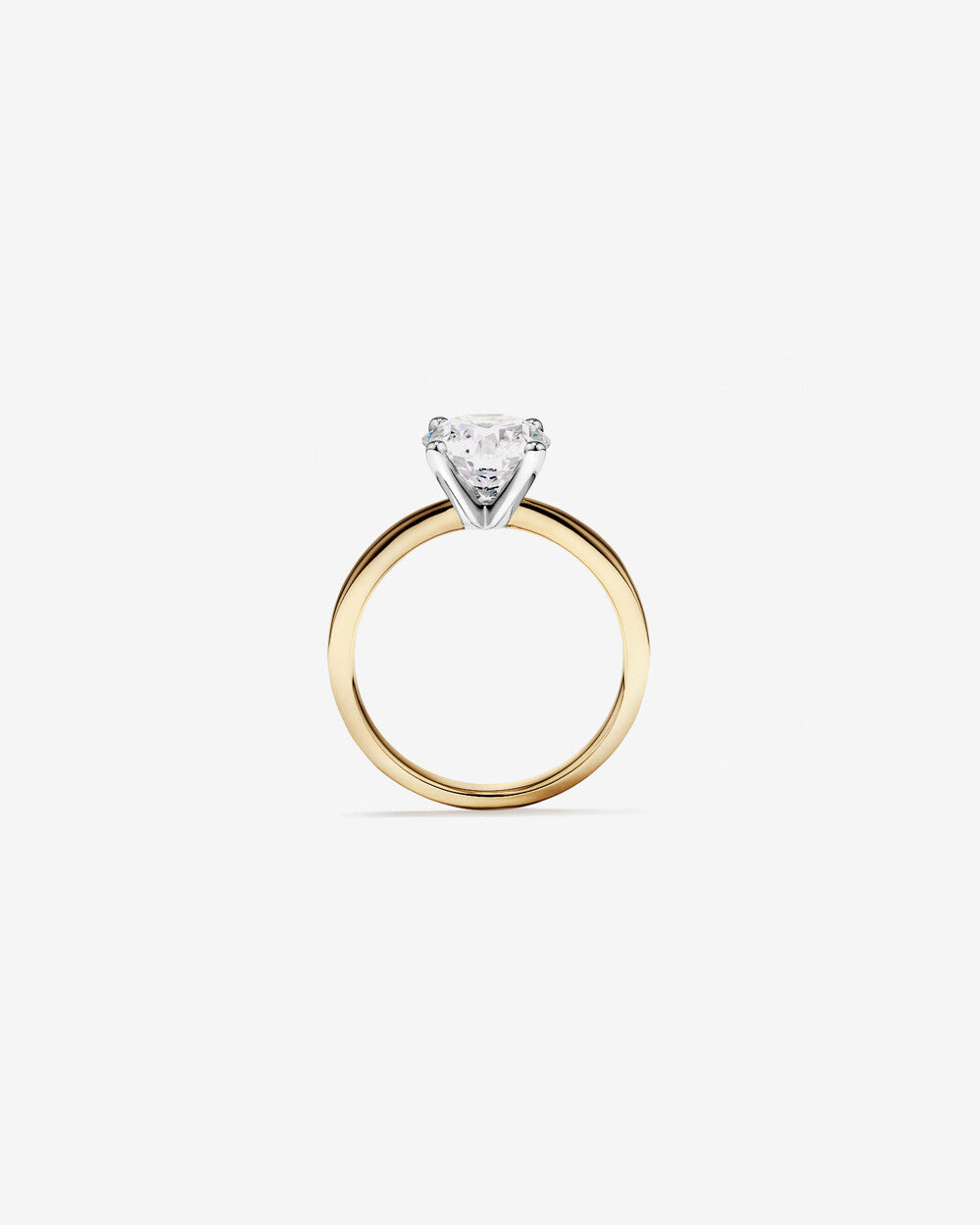 Eternal Radiance Round Solitaire Diamond Ring in Yellow Gold