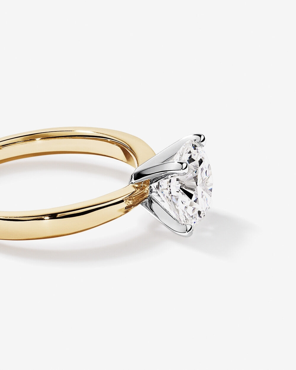 Lumière Round Brilliant Lab Grown Diamond Ring in 14K Yellow Gold My Store