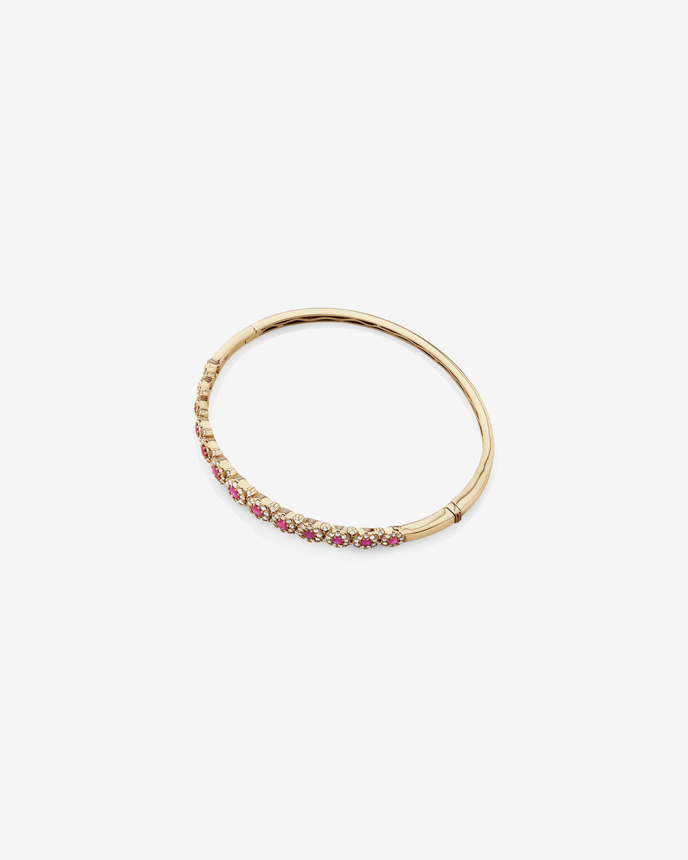 Arc Ruby Bangle Bracelet in 9K Yellow Gold My Store