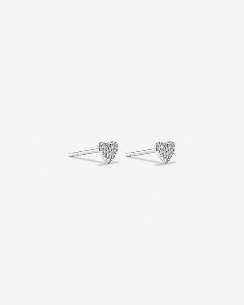 Amour Heart Cut Lab Grown Diamond Stud Earrings in 18K Yellow Gold My Store
