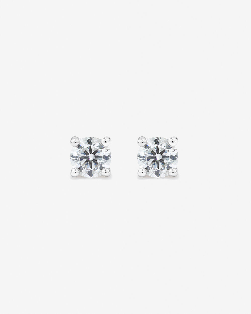 White Gold Halo Lab-Grown Diamond Necklace & Stud Earrings Set