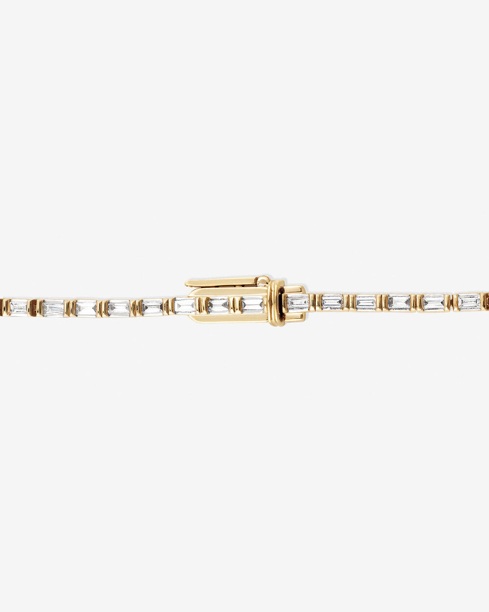 Clarté Baguette Cut Lab Grown Diamond Tennis Bracelet in 9K Yellow Gold My Store