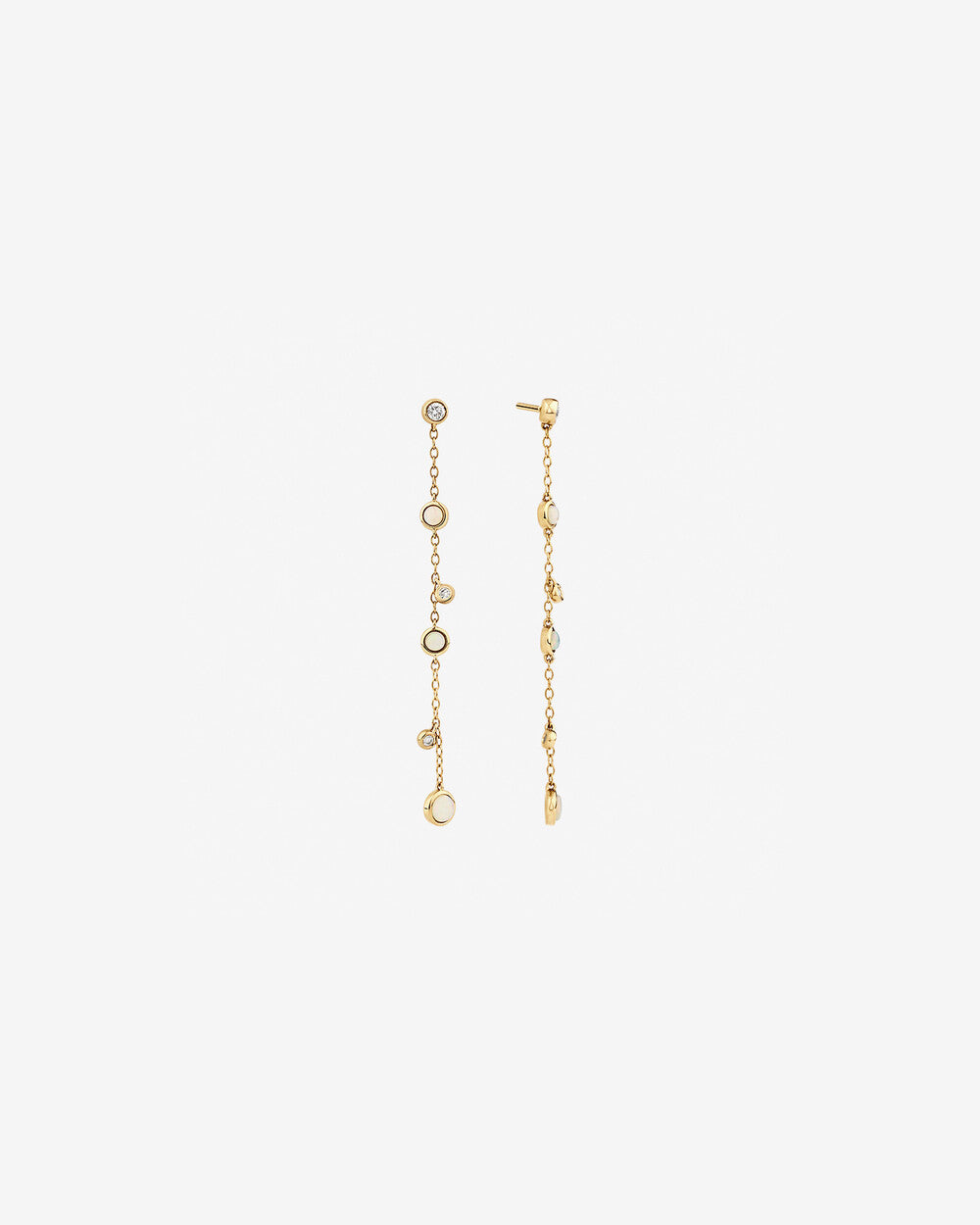 Cascade Lab Grown Diamond Drop Earrings in 18K Yellow Gold My Store