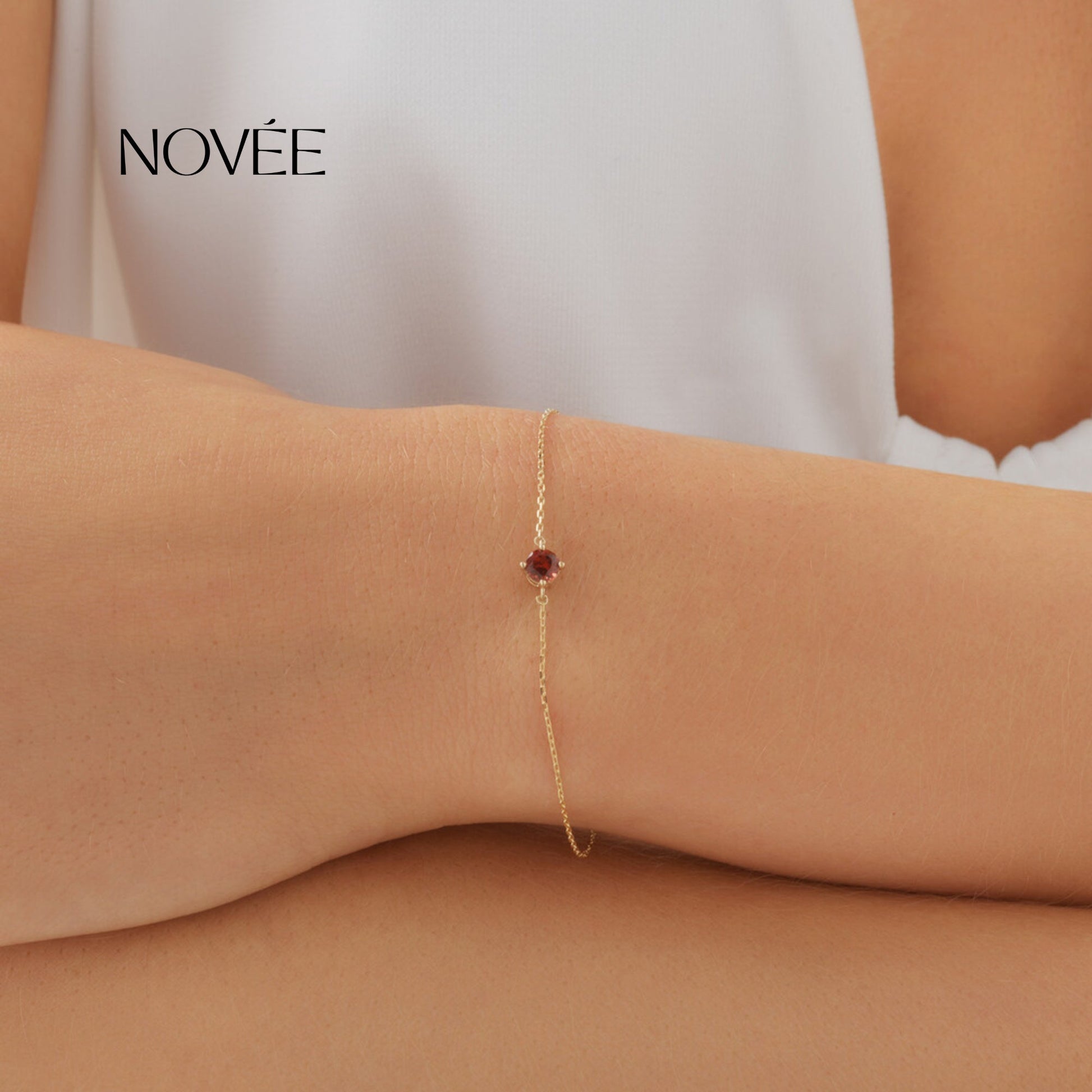Scarlet Ruby Bracelet in 9K Yellow Gold My Store