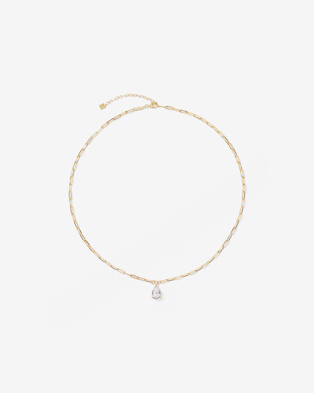 Pear-Shaped Lab-Grown Diamond Pendant Necklace in 14K Yellow Gold