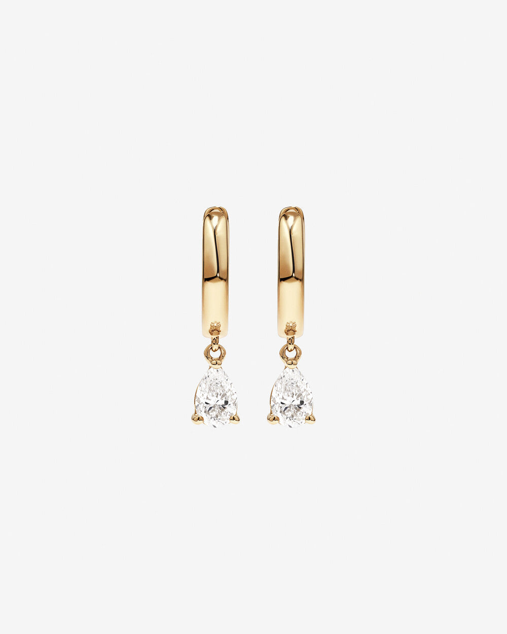 Grace Pear Cut Lab Grown Diamond Drop Earrings in 9K Yellow Gold My Store