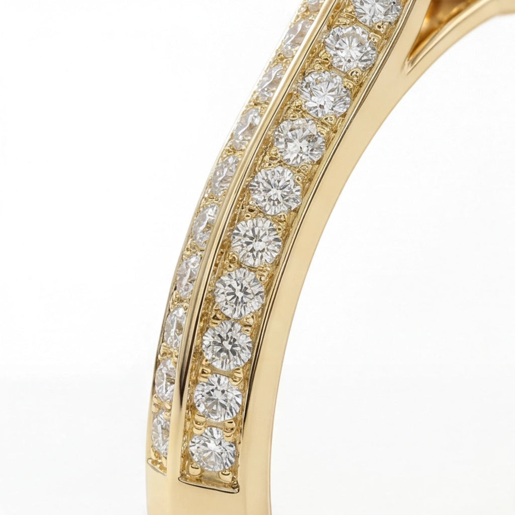 Éclat Oval Cut Lab Grown Diamond Engagement Ring in Yellow Gold My Store