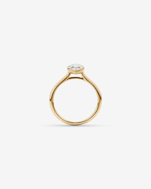 Aurora Pear-Bezel Lab Diamond Ring