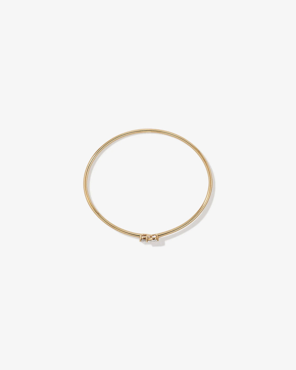 Reverie Oval Cut Lab Grown Diamond Bangle Bracelet in 9K Yellow Gold My Store