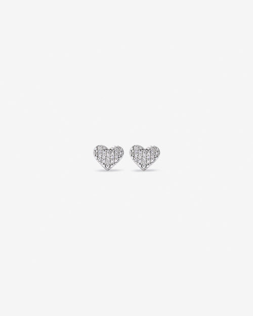 Amour Heart Cut Lab Grown Diamond Stud Earrings in 18K Yellow Gold My Store