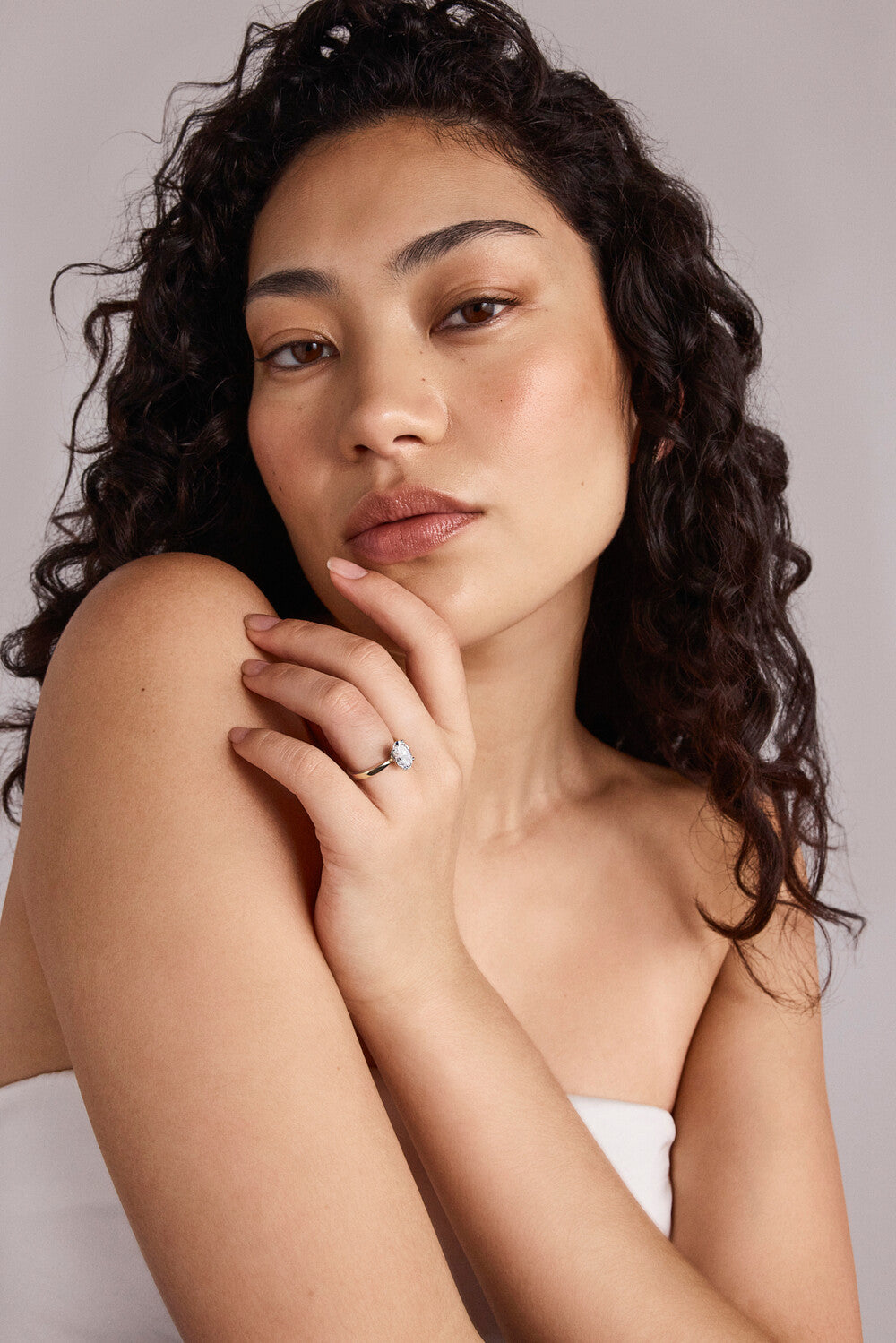 Celeste Oval Solitaire Diamond Ring in Yellow Gold