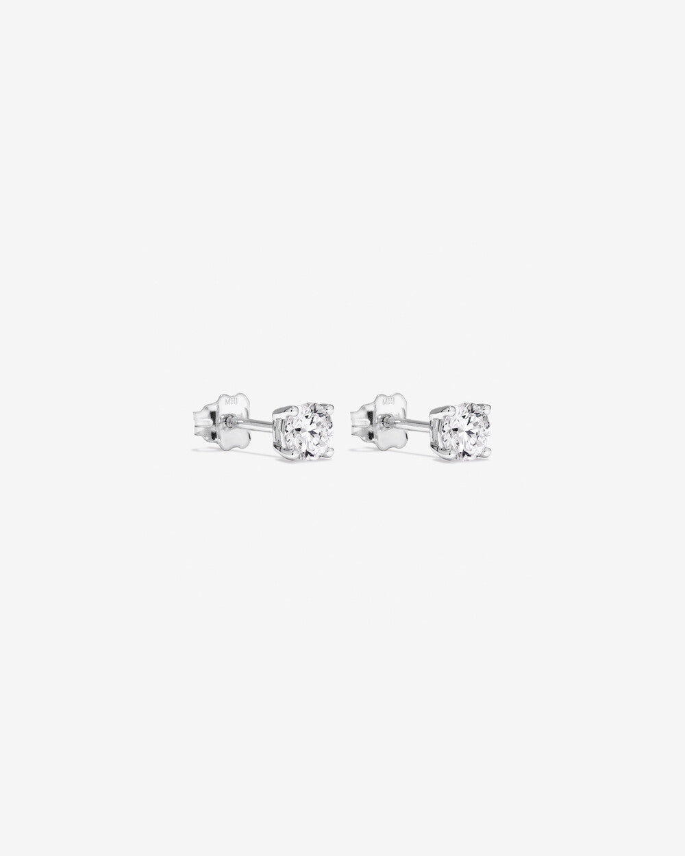 Lumière Round Brilliant Lab Grown Diamond Stud Earrings in 14K Yellow Gold My Store