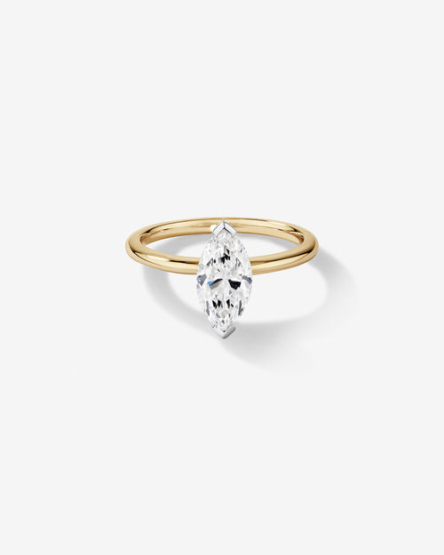 Aurora Marquise Solitaire Diamond Ring in Yellow Gold