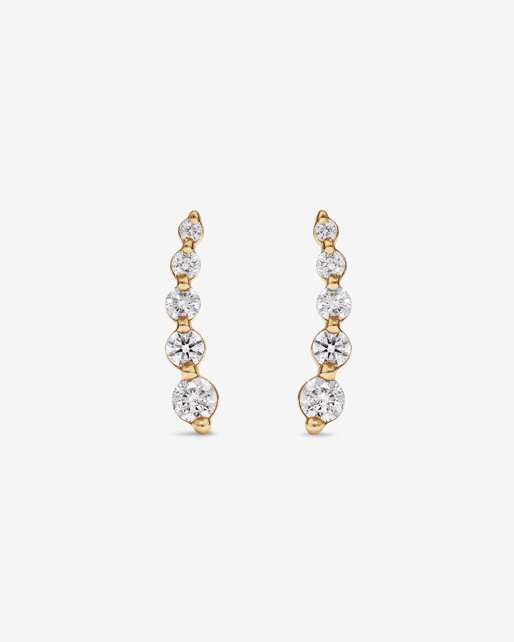 Éclat Lab Grown Diamond Stud Earrings in 14K Yellow Gold My Store