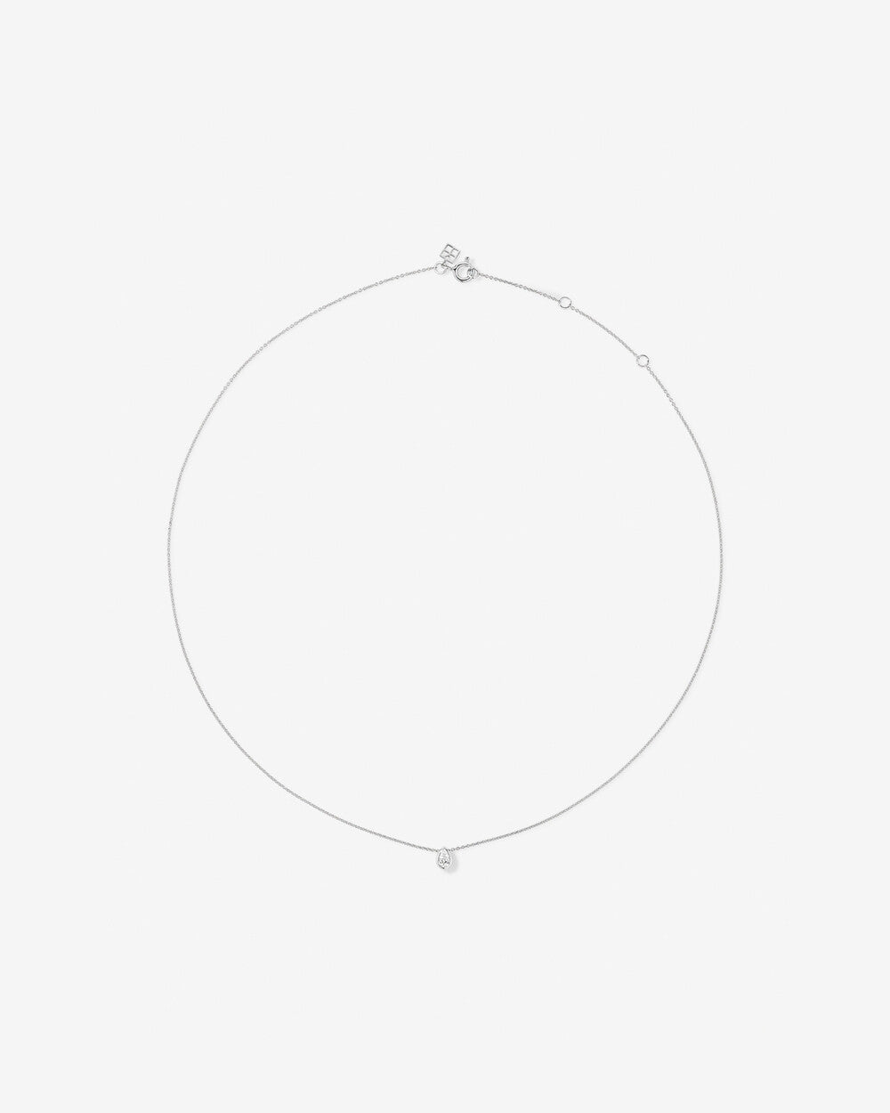 White Gold Pear Lab-Grown Diamond Necklace & Drop Earrings Set