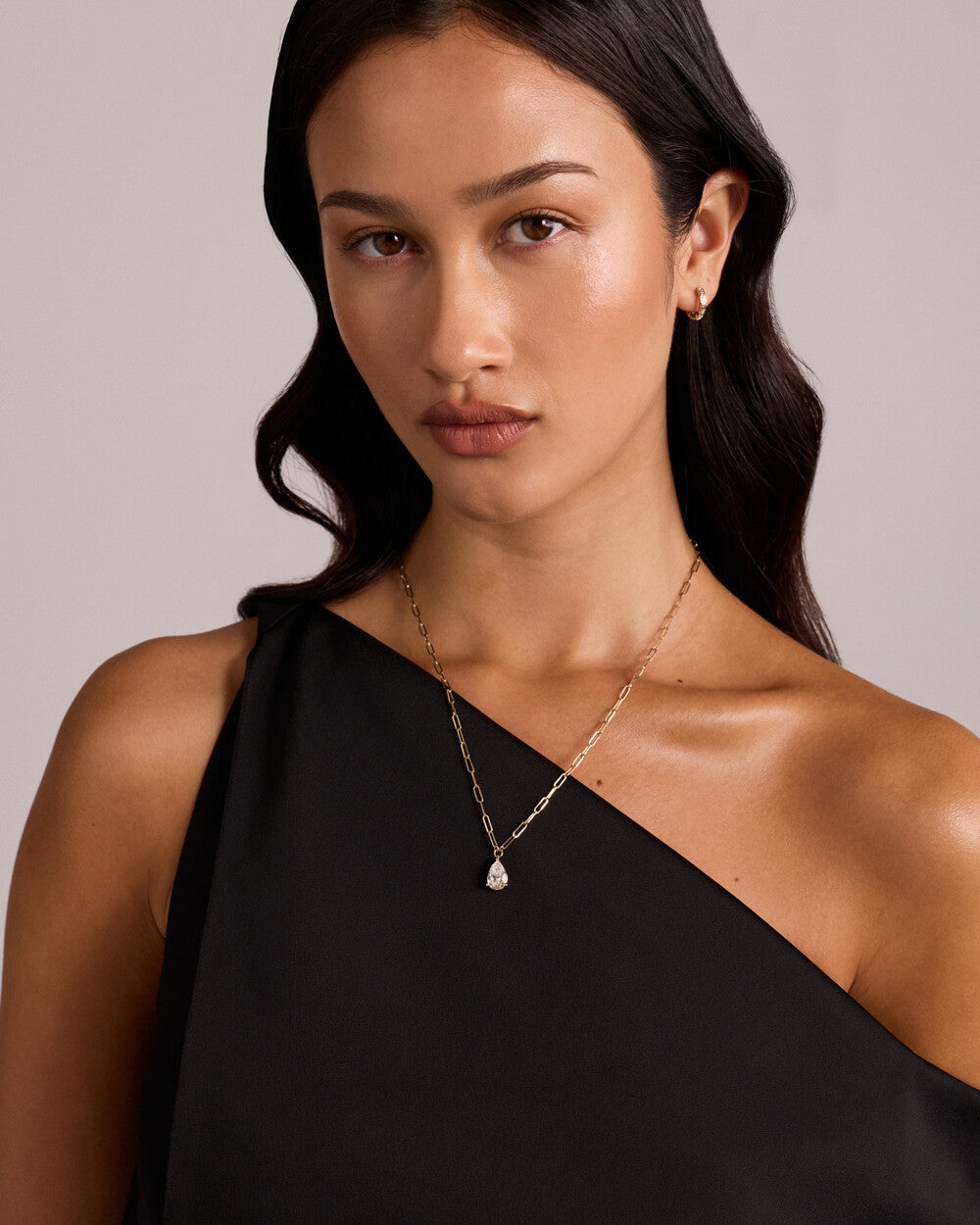 Pear-Shaped Lab-Grown Diamond Pendant Necklace in 14K Yellow Gold