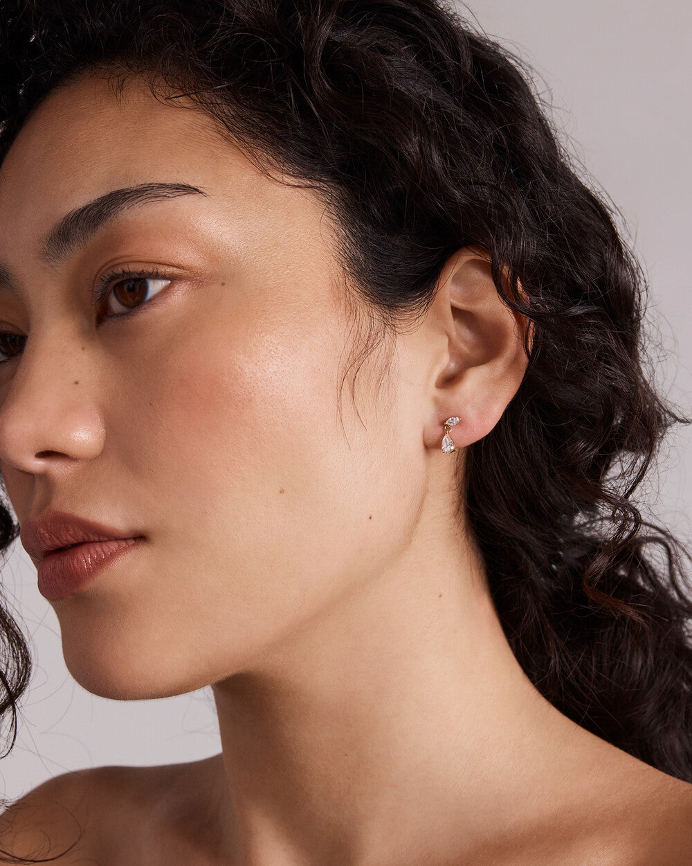 Celeste Pear & Marquise Drop Diamond Earrings