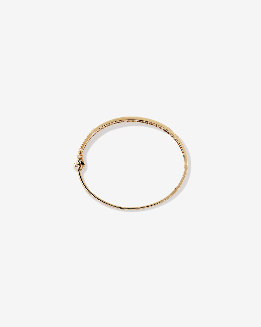 Lumière Round Brilliant Lab Grown Diamond Bangle Bracelet in 9K Yellow Gold My Store