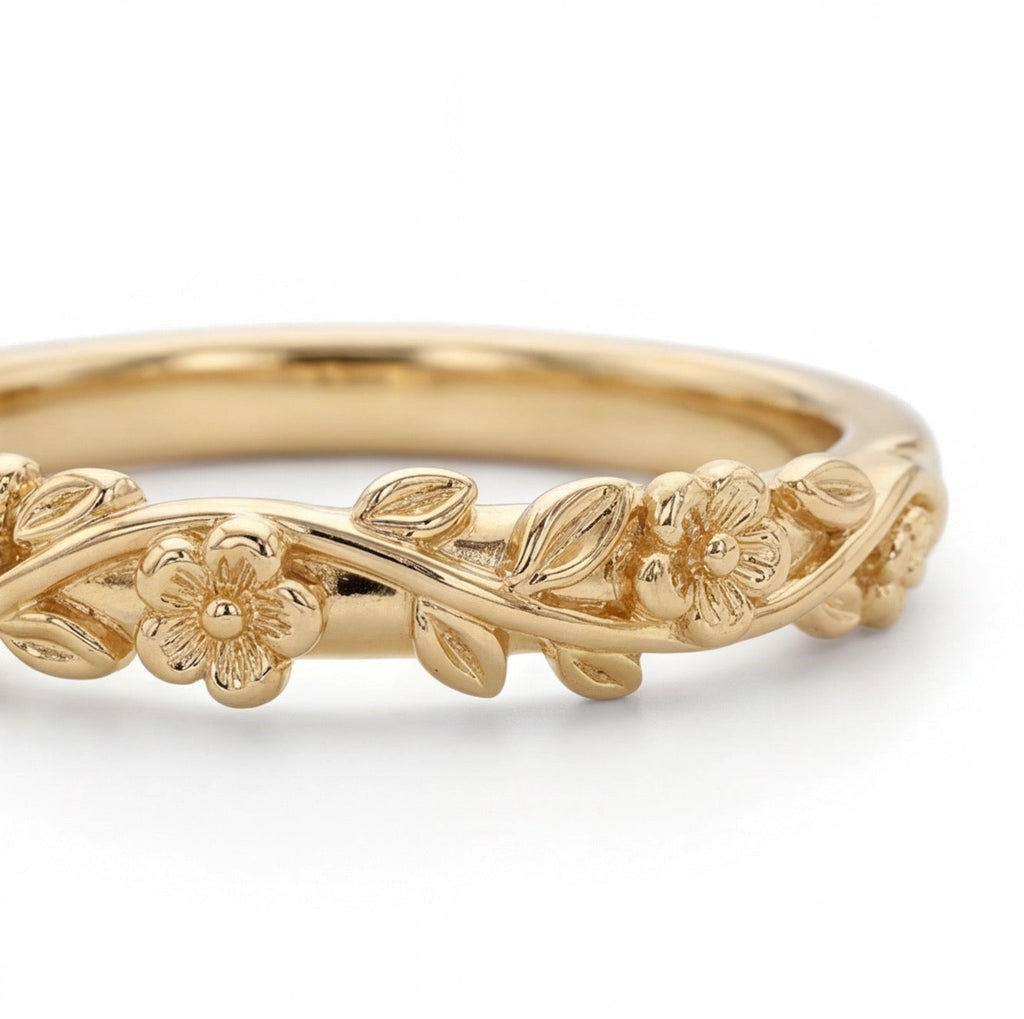 Bouquet Heart Cut Lab Grown Diamond Engagement Ring in Yellow Gold My Store