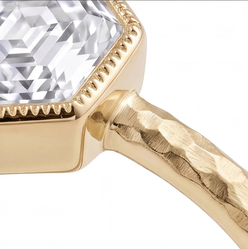 Céleste Hexagon Lab Diamond Ring in Yellow Gold My Store