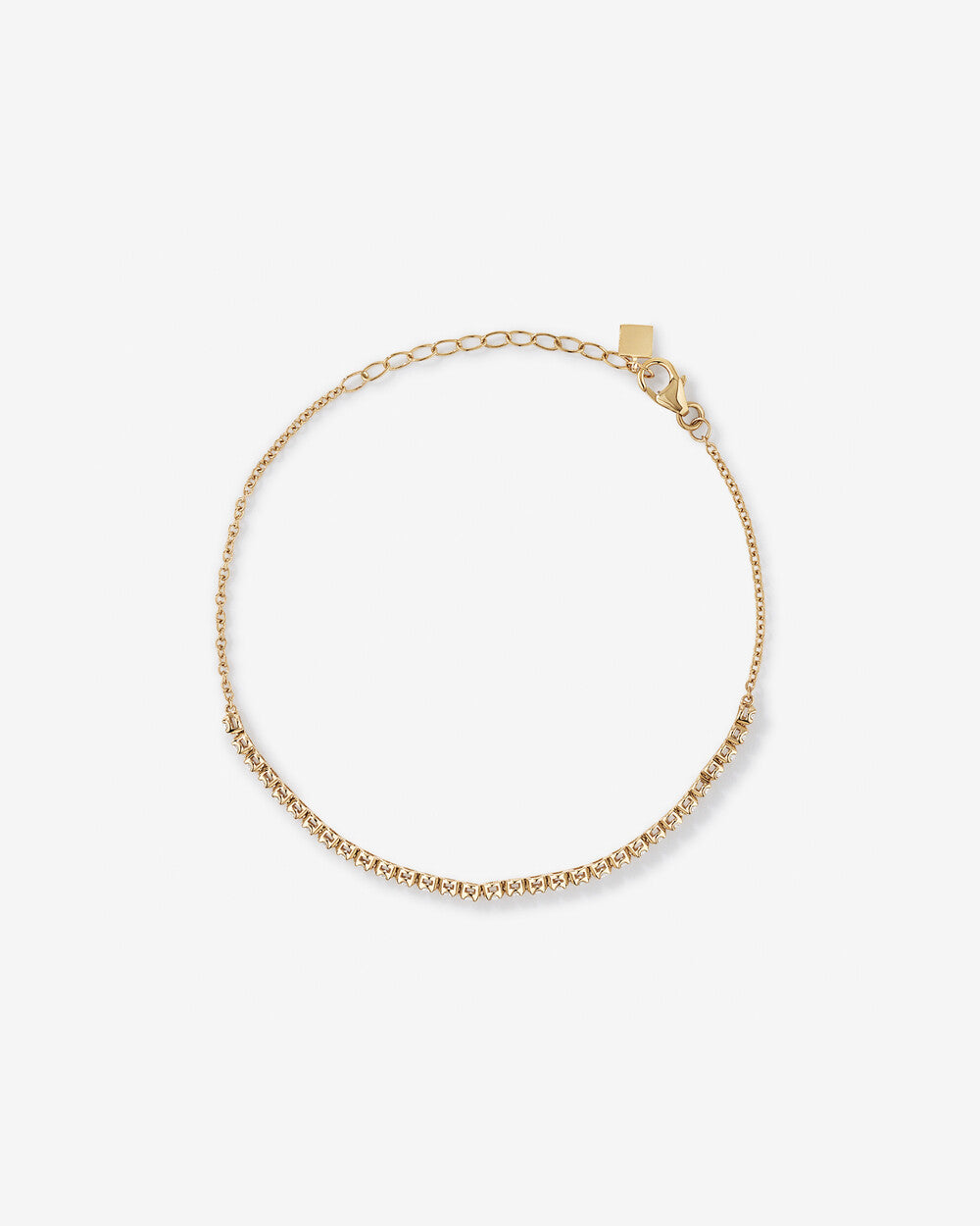 Dainty Lab-Grown Diamond Tennis Bracelet in Yellow Gold
