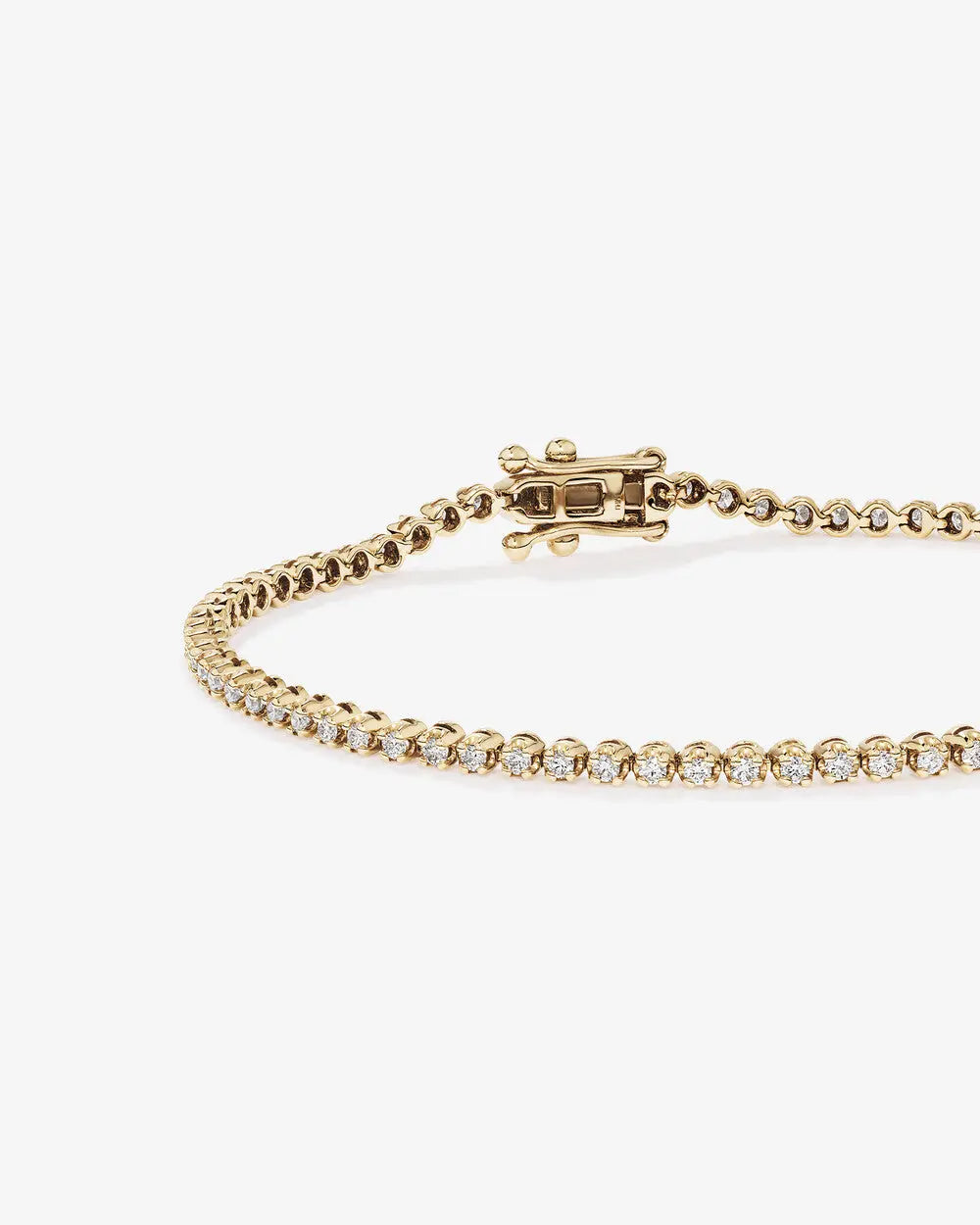 Lumière Round Brilliant Yellow Lab Diamond Tennis Bracelet in 18K Yellow Gold My Store
