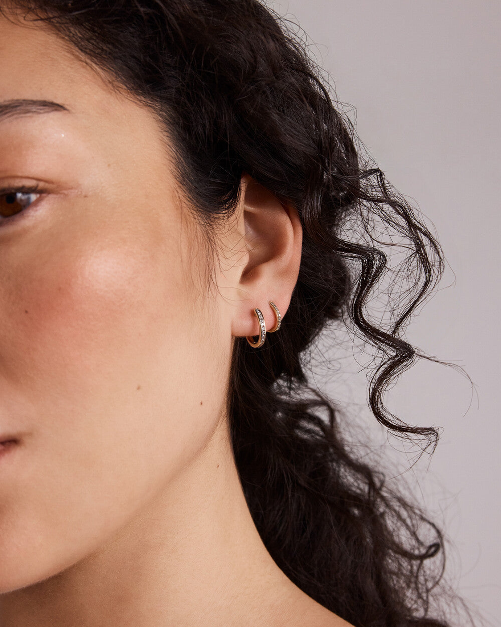 Nimbus Lab Grown Diamond Hoop Earrings in 18K Yellow Gold My Store