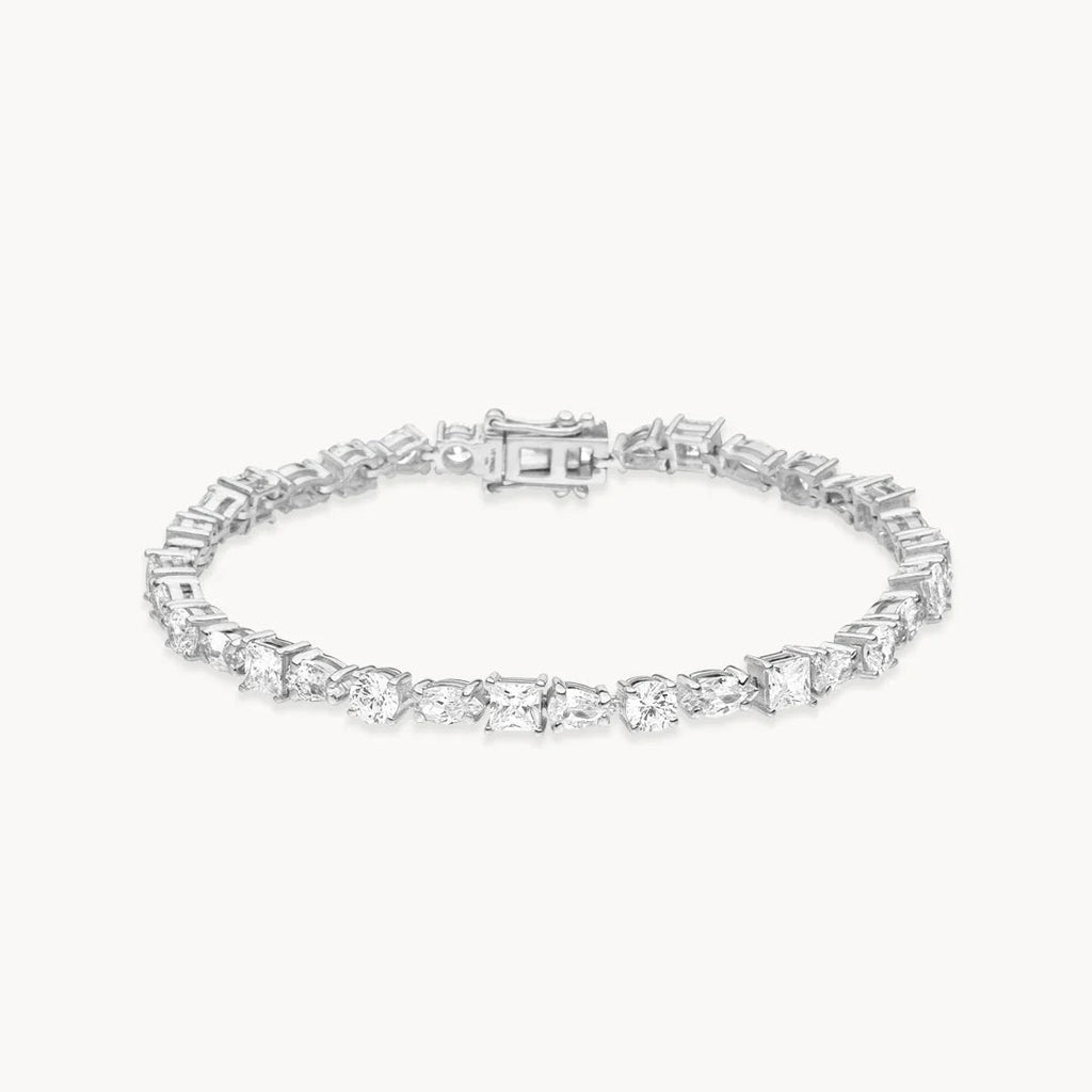 Lumière Round Brilliant Lab Grown Diamond Tennis Bracelet in 18K Yellow Gold My Store