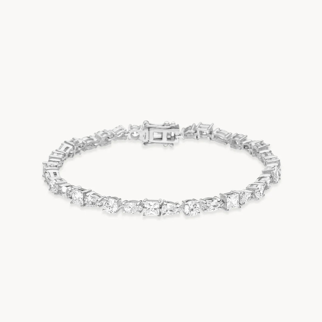 Lumière Round Brilliant Lab Grown Diamond Tennis Bracelet in 18K Yellow Gold My Store