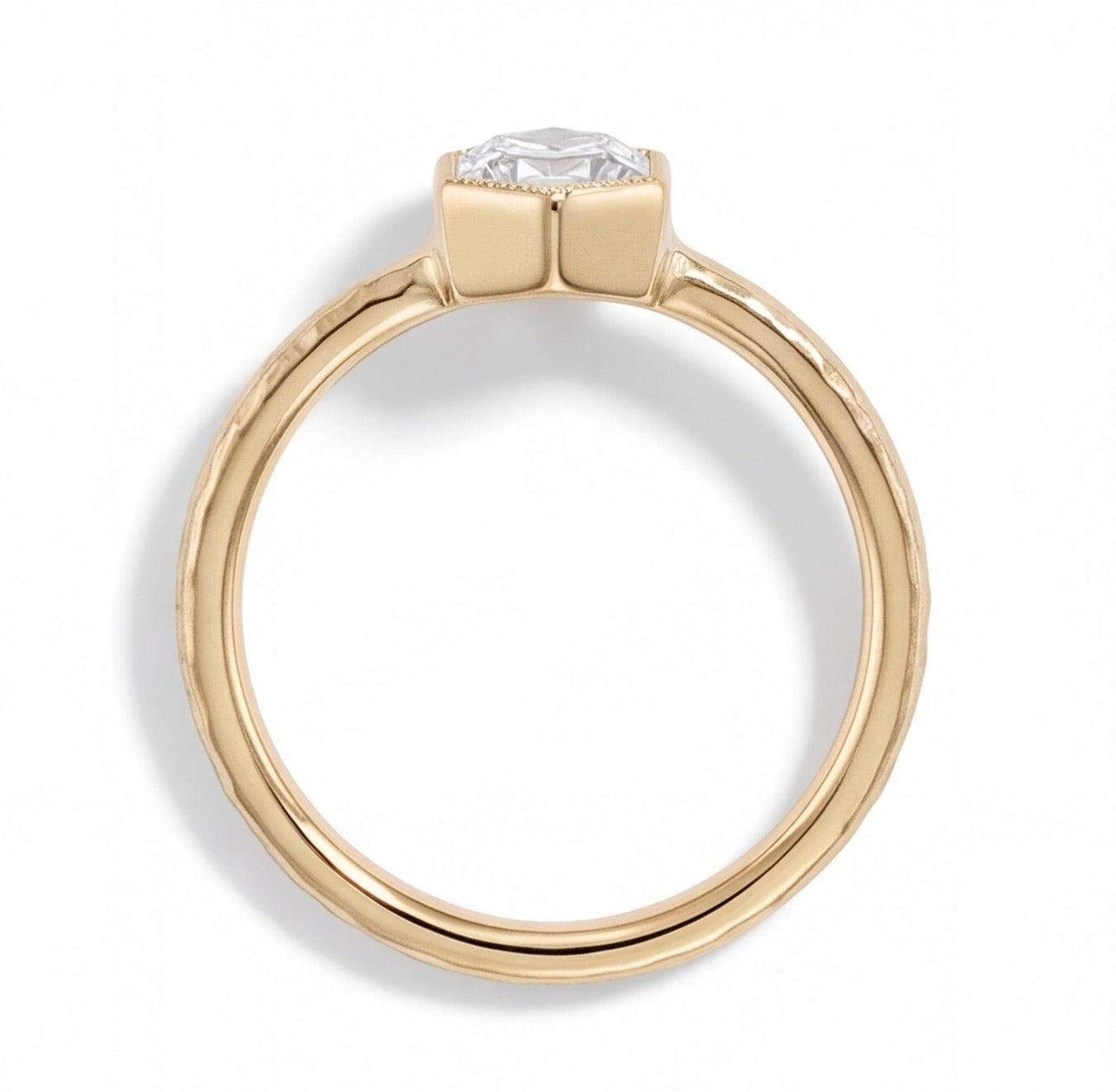 Céleste Hexagon Lab Diamond Ring in Yellow Gold My Store