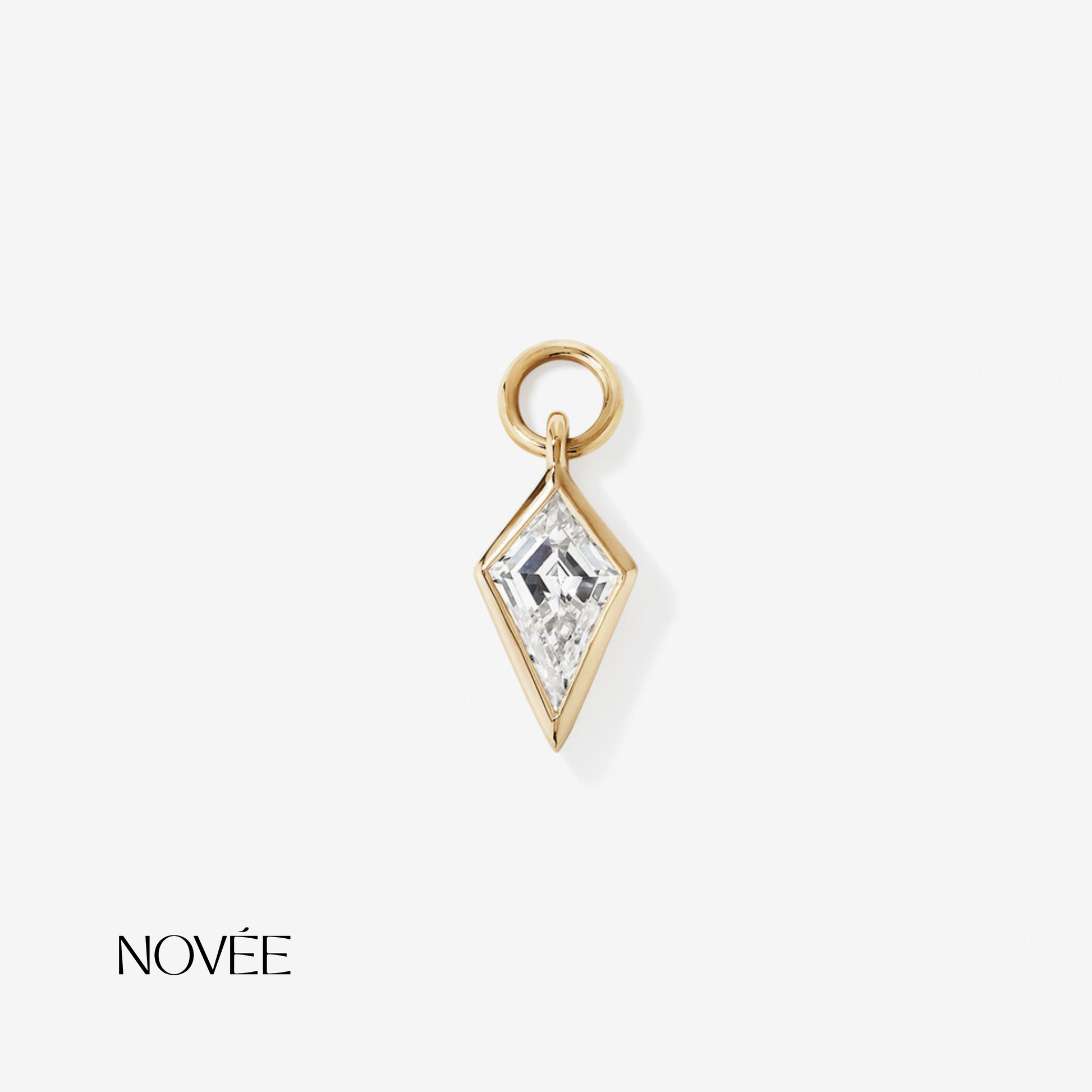 Kite Diamond Charm Pendant Minimal Geometric Jewelry Gift Necklace