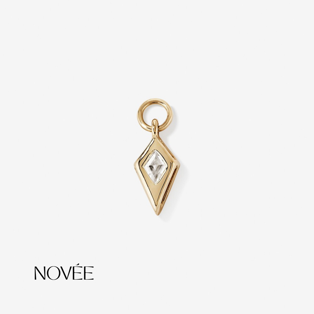 Kite Diamond Charm Pendant Minimal Geometric Jewelry Gift Necklace