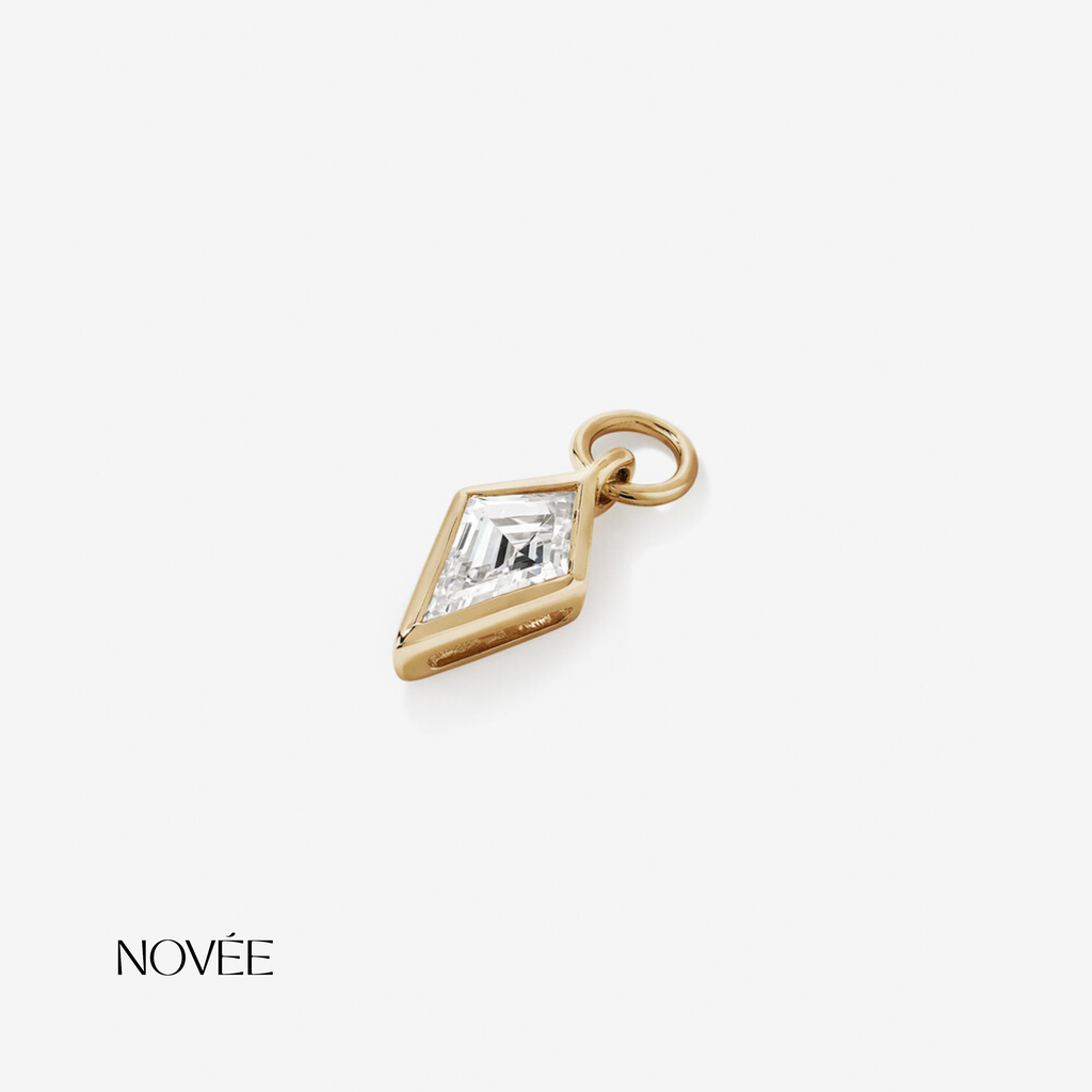 Kite Diamond Charm Pendant Minimal Geometric Jewelry Gift Necklace