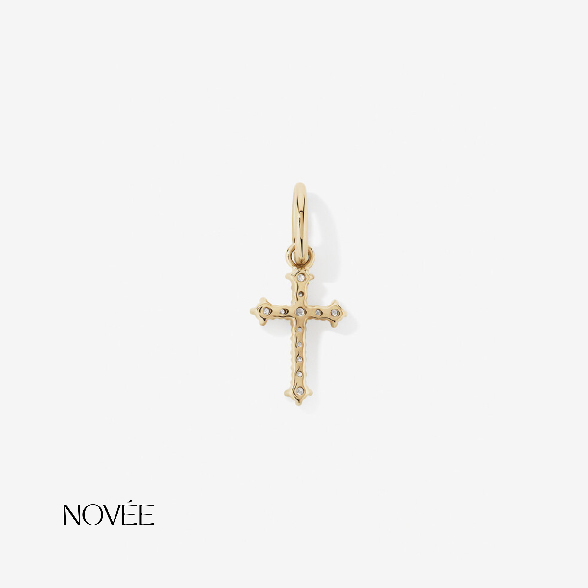 Diamond Cross Pendant Charm Minimal Faith Jewelry Gift Everyday