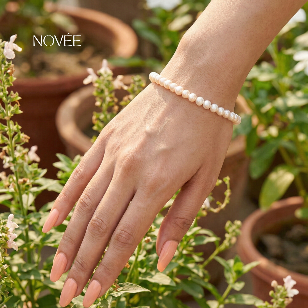 Classic Pearl Bracelet Minimal Elegant Bridal Everyday Gift Jewelry