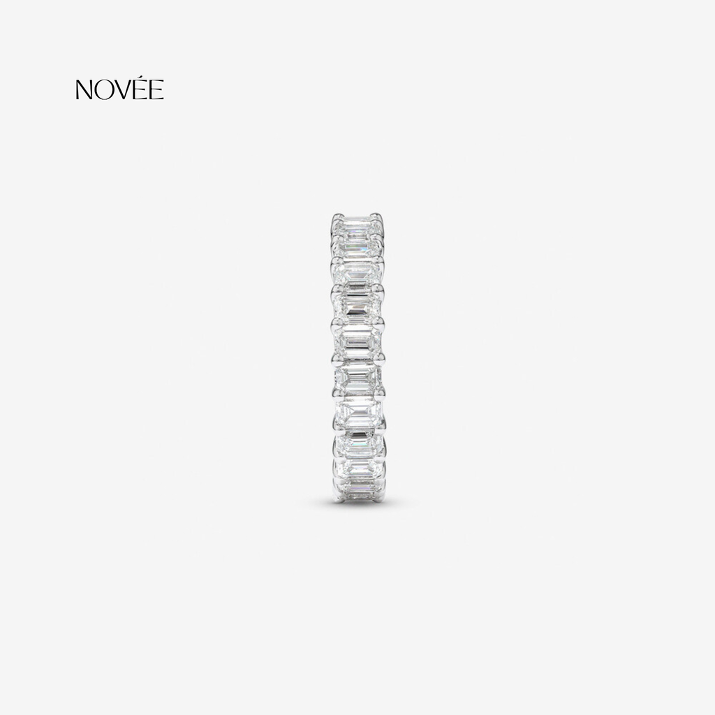 Prestige Emerald Cut Lab Grown Diamond Eternity Band in 9K Yellow Gold My Store