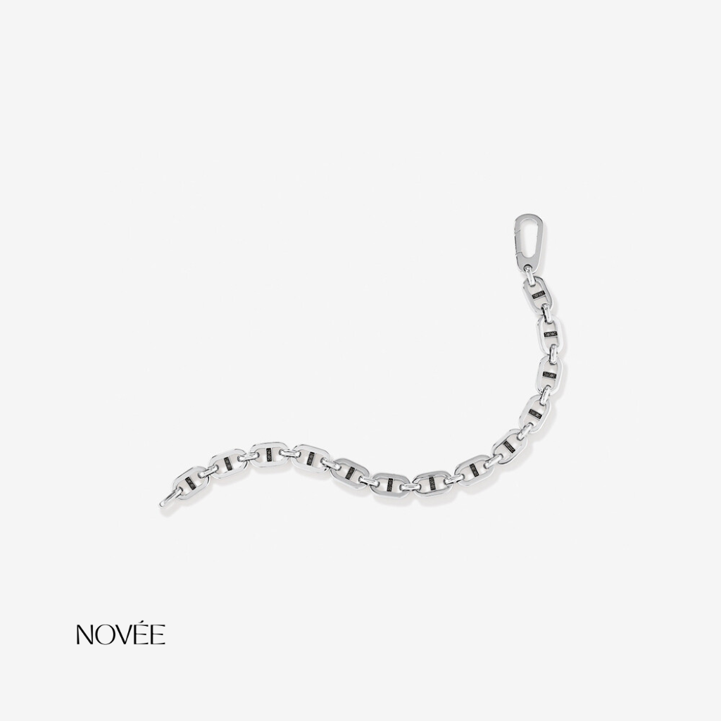 Minimal White Gold Link Bracelet Modern Everyday Chain Gift For Him